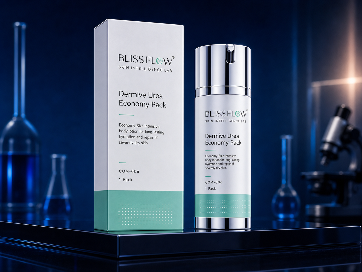 Blissflow Dermive Urea Economy Pack packaging concept