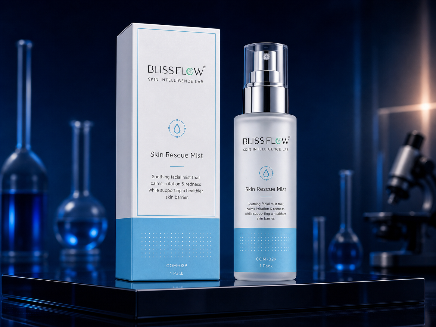Blissflow Skin Rescue Mist packaging concept