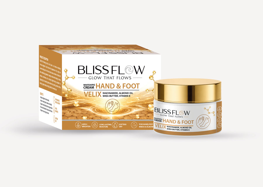 BLISSFLOW Velix Hand & Foot Cream jar and matching retail carton
